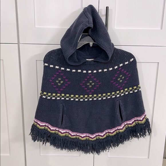 Osh Kosh Girl Hooded Poncho with Fringe - 7 - Picture 1 of 4